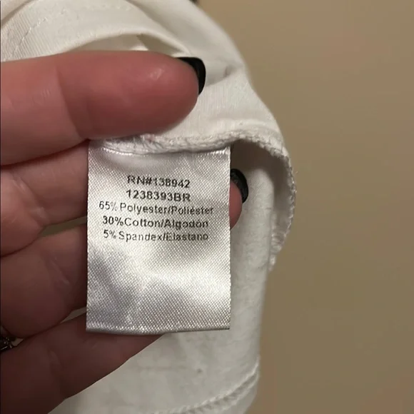 Ontwellth White Embellished Short Sleeve Tee - Picture 4 of 5